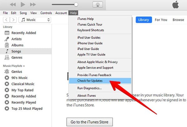 iTunes Opdatering