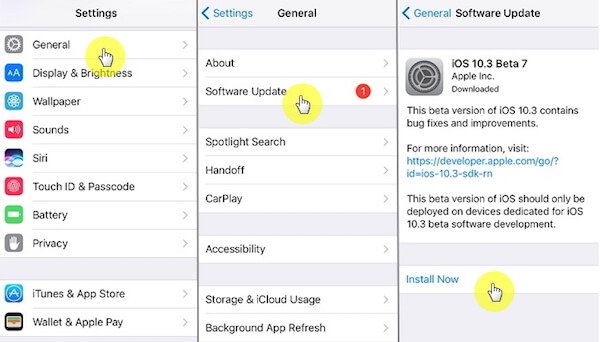 uppdatering iOS