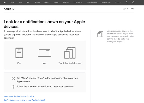 Verwenden Sie ein Apple-Gerät, um das iCloud-Passwort zu ändern