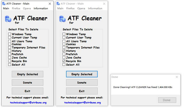 Använd ATF Cleaner
