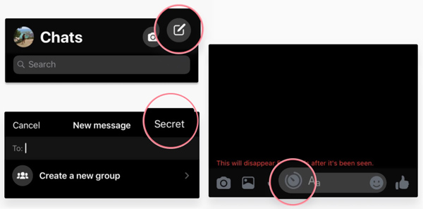 Verwenden Sie den Secret Conversation Messenger auf dem iPhone