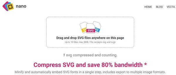 Vecta compresse SVG