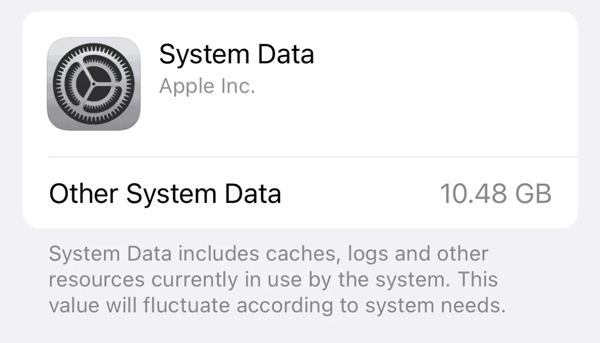¿Qué son los datos del sistema en el iPhone?