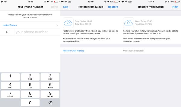 Restore from iCloud Backup