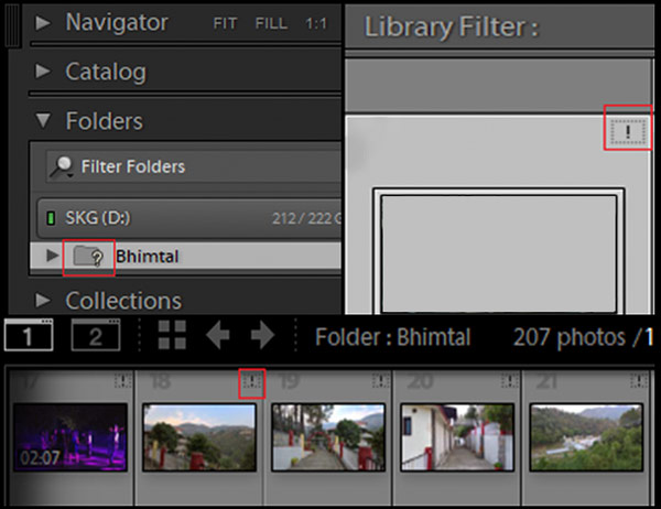 Why lightroom missing photos