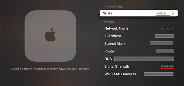 Wifi Settings Apple Tv