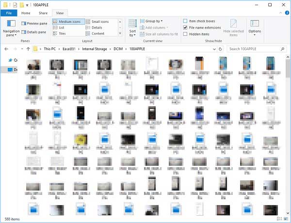 Windows Explorer-Fotos