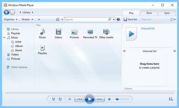 A Windows Media Player 12