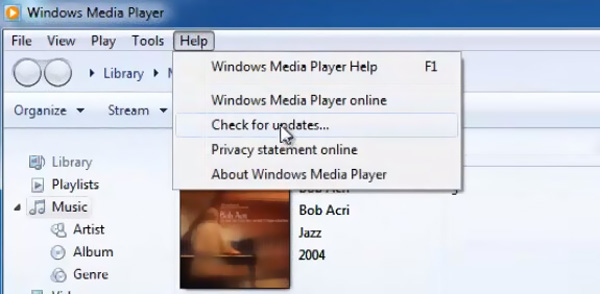 Aktualizace Windows Media Player