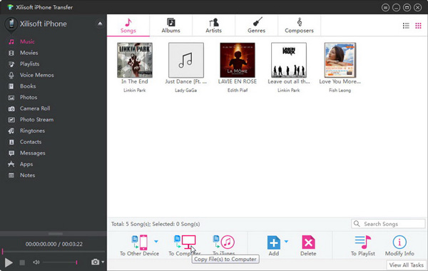 Xilisoft iPhone Transfert de musique