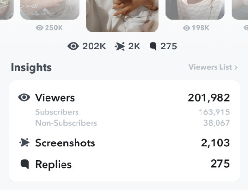 See Detailed Screenshot Data