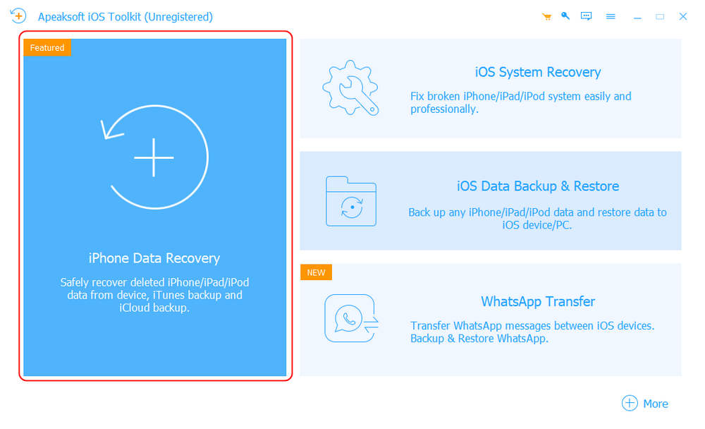 Choose iPhone Data Recovery