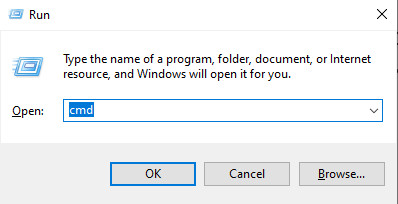 Exécutez CMD