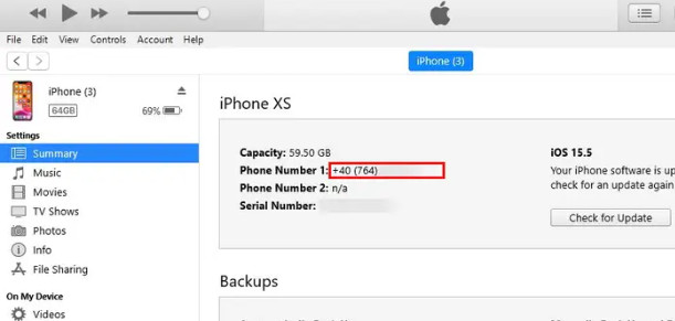 Find imei number in itunes