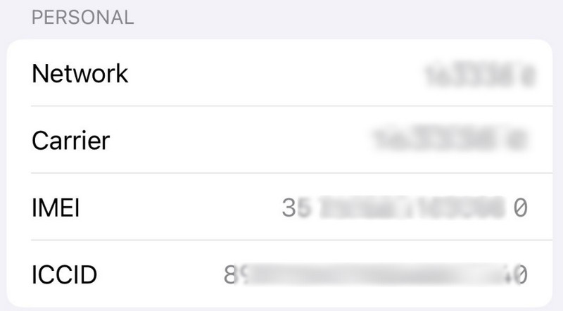 Find imei number settings