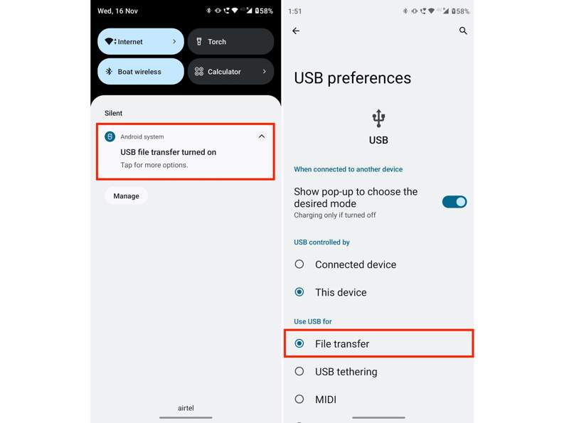 USB-накопитель для передачи файлов