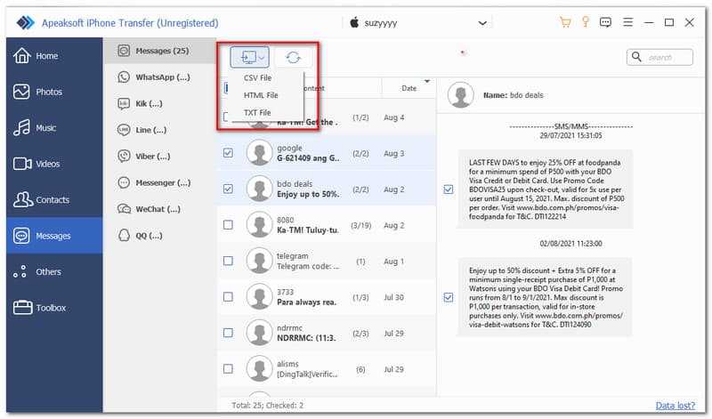 Apeaksoft Export Format To Pc