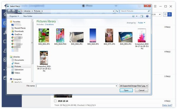 Vyberte Foto a Otevřít