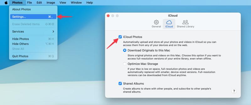 Фотографии iCloud на Mac