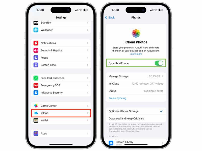 Включите iCloud Фотографии