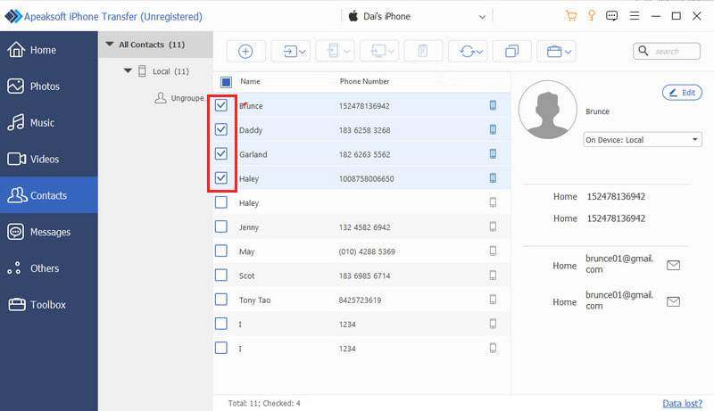 Contactpersoon voor overdracht