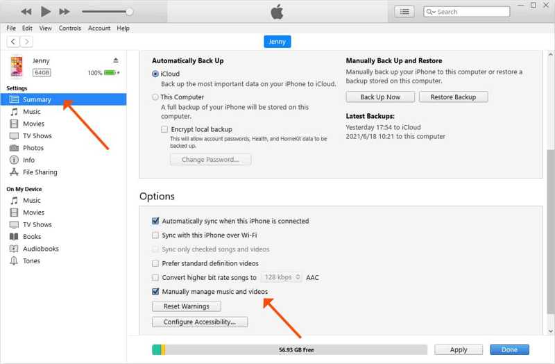Manuell synkronisering