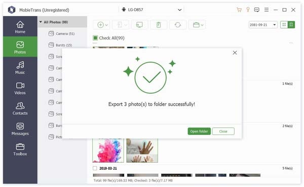 Success Transfer Apeaksoft