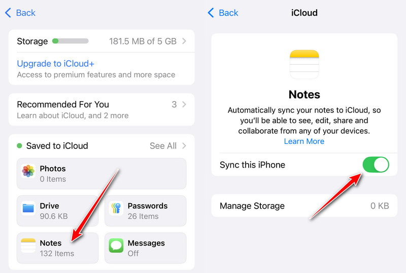 この iPhone を同期する
