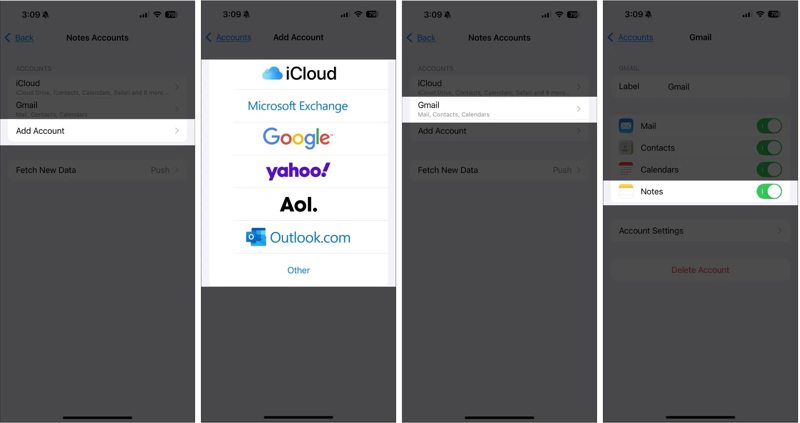 Notities synchroniseren in Gmail