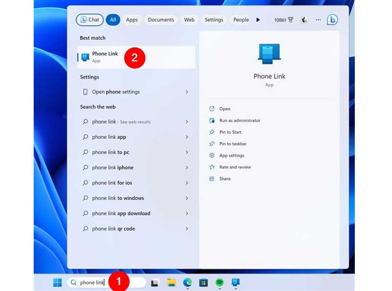 Application Phone Link