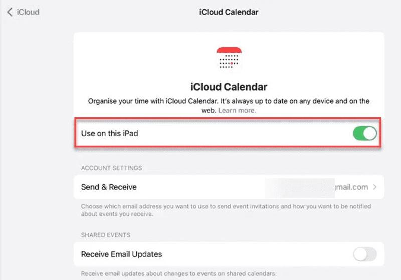 캘린더 동기화(아이패드)