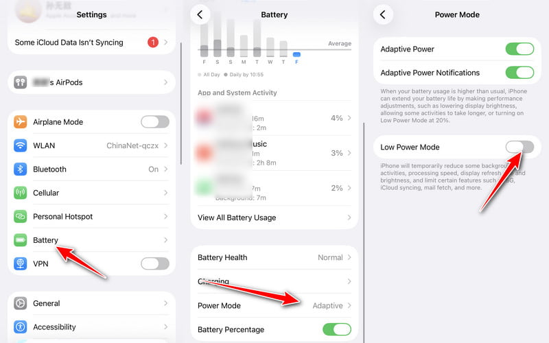 Turn Off Low Power Mode