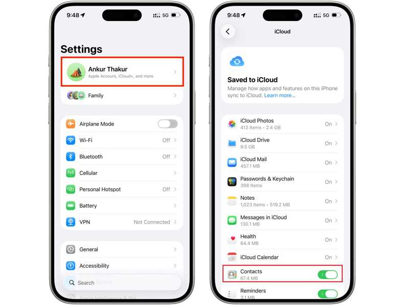Sync Contact Icloud