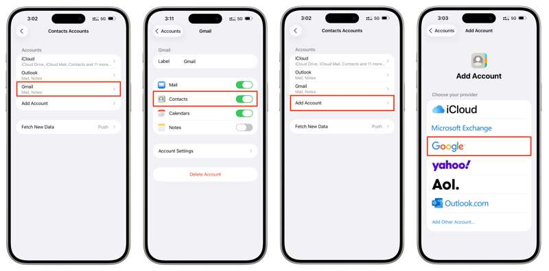 同步Google通訊錄