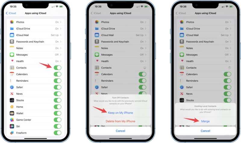 Синхронизация контактов iCloud