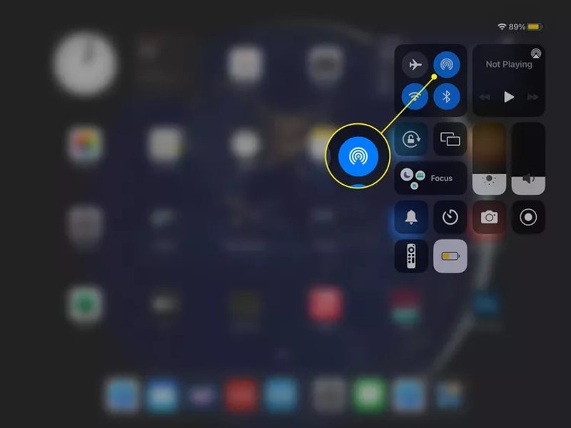 Включить Airdrop на iPad