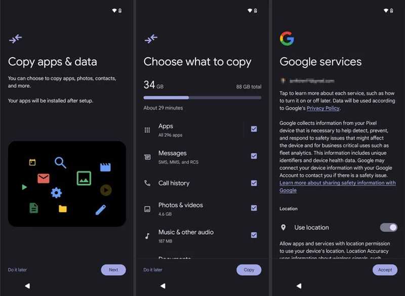 Kopieer app-gegevens
