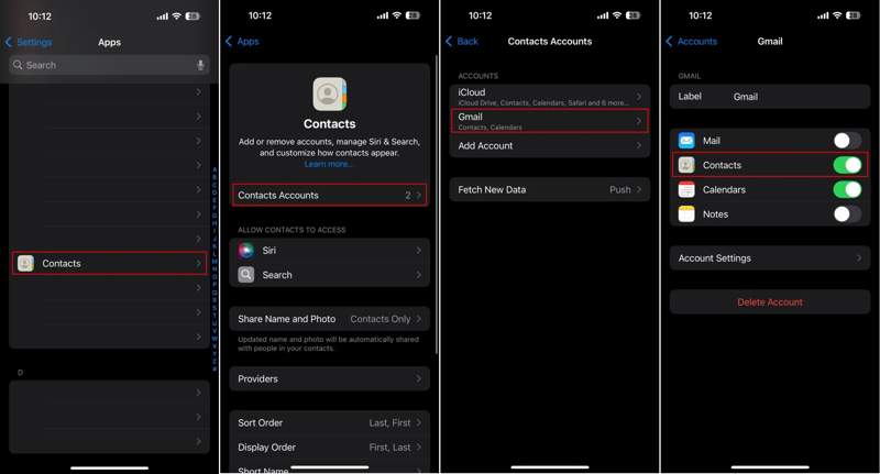 Synkronisera iPhone-kontakter Google