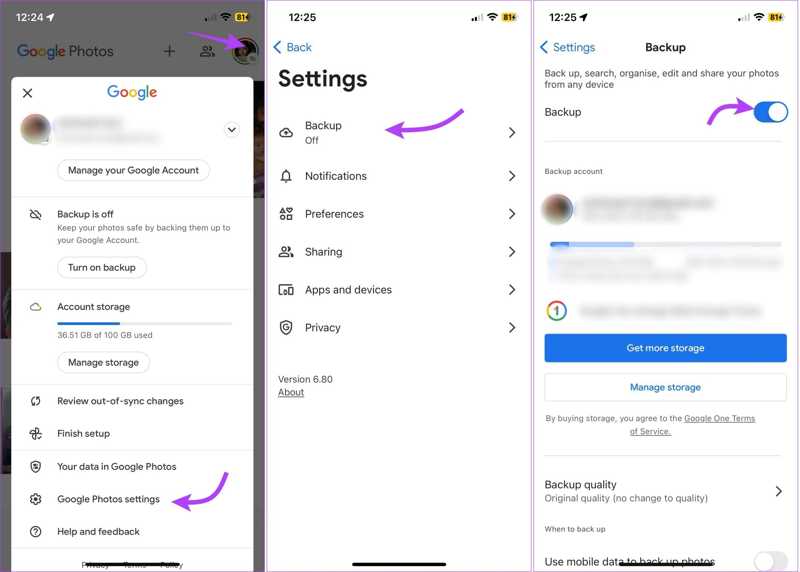 iPhone Google Fotók biztonsági mentése
