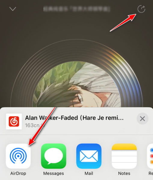 Airdrop Music from iPhone to iPad