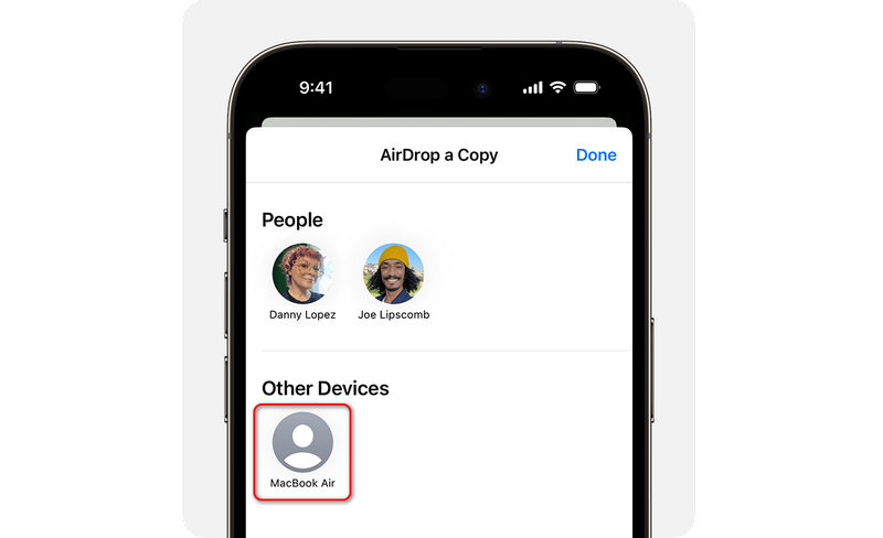 AirDrop Photos from iPhone to Mac