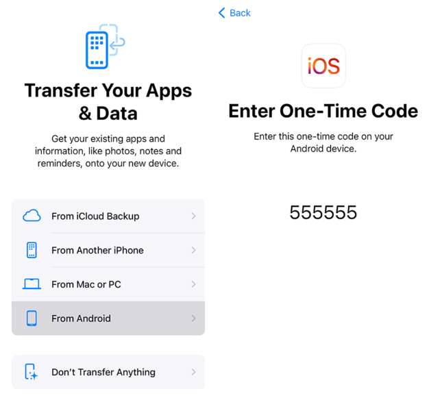 AndroidからiPhoneへSMSを転送する iOSへ移行する