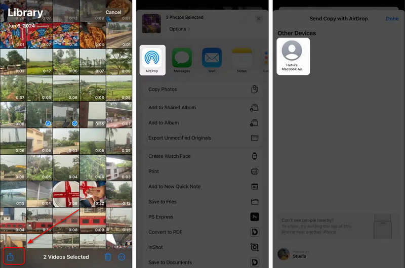 AirDrop Videos from iPhone to iPad