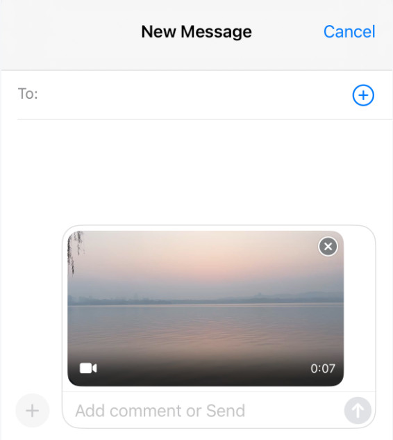 Передача видео на iPhone с помощью iMessage