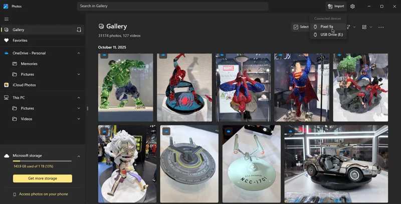 Import Videos Photos