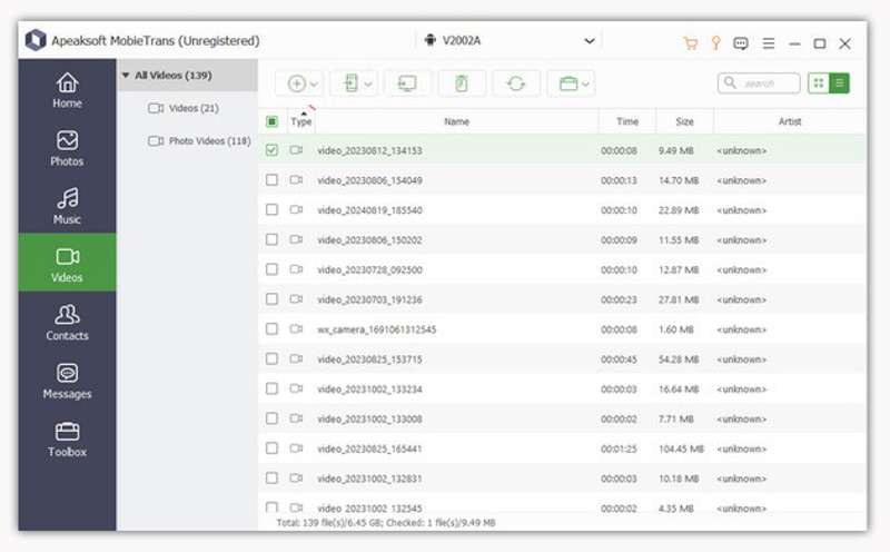 Transfer Android Videos