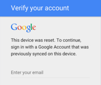 Google 계정 자격 증명을 사용하여 FRP 잠금 해제