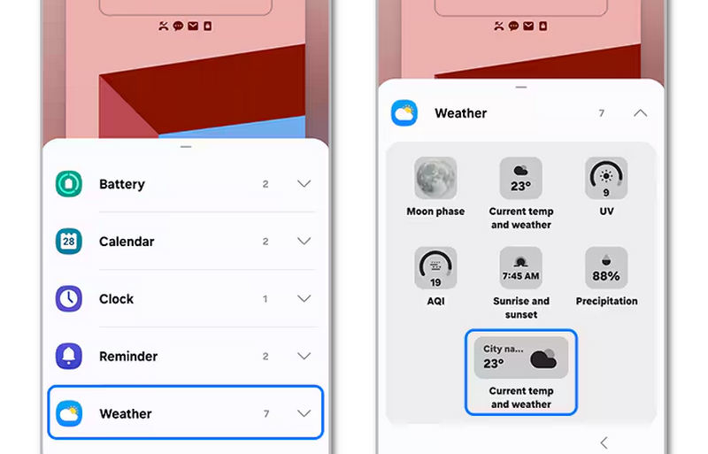 Add Widget on Samsung Lock Screen