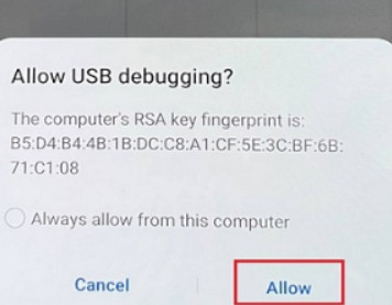Allow Usb Debugging