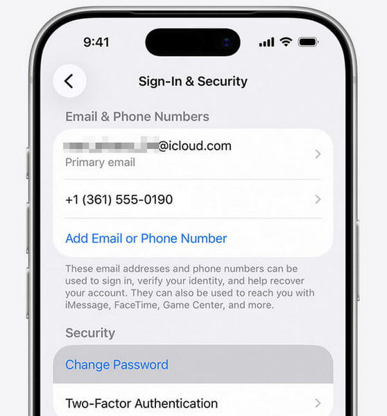 Change Apple ID Password iPhone
